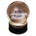 Crystal Ball Music Box w/ Laser Image - Camden Yards